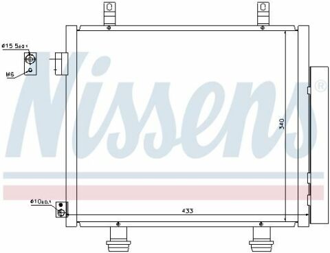 Радіатор кондиціонера (конденсатор) з осушувачем Pixo 09-, Suzuki Alto 09- NISSAN