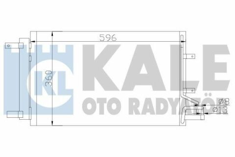 KALE KIA Радиатор кондиционера Cerato I 04-