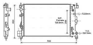 Радіатор охолодження двиг. (з осушувачем) AVEO 1.6 11-