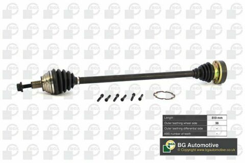 Піввісь Golf/Passat/Touran/Octavia 03- (36z/810mm) Пр.