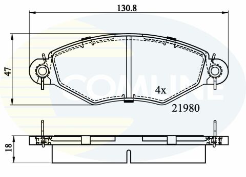 CBP0704 Comline - Тормозные колодки для дисков