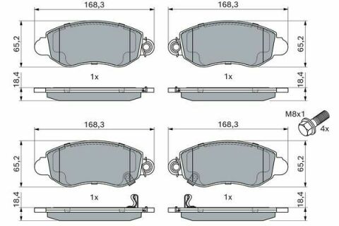 Тормозные колодки (передние) Ford Transit 00-06