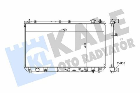 KALE TOYOTA Радіатор охолодження Camry, Lexus ES 3.0 96-