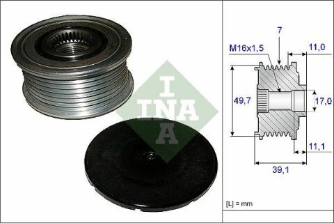 Шкив генератора MB E-class (W211/W212) 2.8-4.0 CDI 03-, OM642