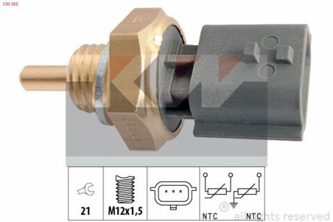 530 365 KW Датчик температуры охлажд. жидкости/масла/топлива (аналог EPS 1.830.365/Facet 7.3365)