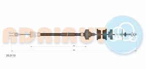 ADRIAUTO PEUGEOT Трос сцепления 309 1,1-1,3 85-88
