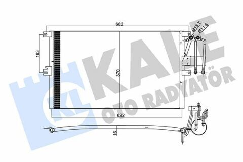 Радиатор кондиционера vectra b 95-