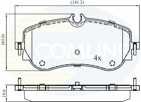 CBP02387 Comline - Гальмівні колодки до дисків