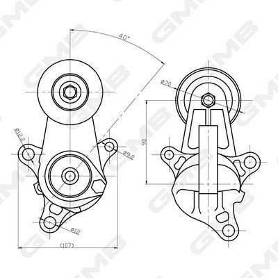 Ролик с натяжным мехом fortuner 2.7 04-15 toyota