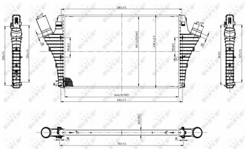 Радіатор інтеркулера Opel Vectra/Signum 2.0T/2.2DTI 02-08/Cadillac BLS 2.0T 06-