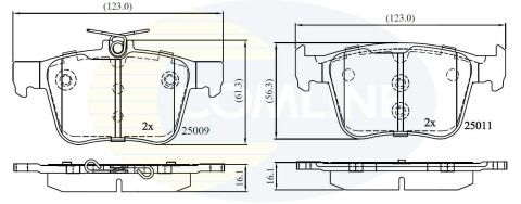 CBP02157 Comline - Гальмівні колодки до дисків