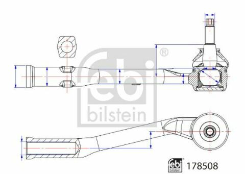 Наконечник рулевой тяги (R) Citroen C3 1.2 VTi/1.5/1.6 BluHDi16-