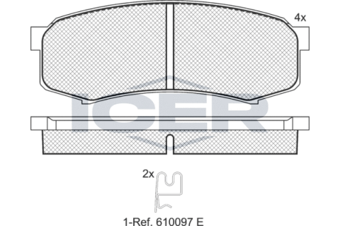 Колодки тормозные (задние) Mitsubishi Pajero IV 06-/Toyota Land Cruiser 84-/Prado 02-/Lexus GX 01-