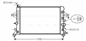 Радіатор охолодження astra h 1.6 04-