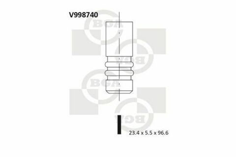 Клапан випускний Ford Focus II 04-11, Fiat Scudo 07-16, Peugeot Expert 07-16