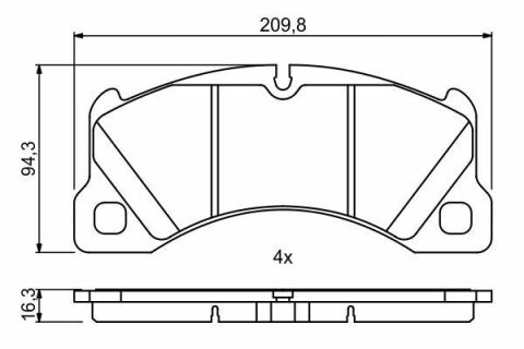 Колодки гальмівні Porsche Cayenne (BREMBO) VW