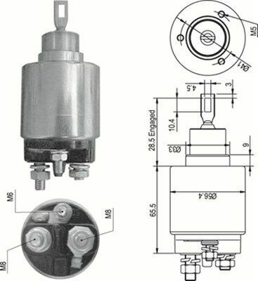 MAGNETI MARELLI Реле стартера, що втягує, CITROEN 2,8D FIAT 2,5TD PEUGEOT 2,5/2,8 [940113050348]