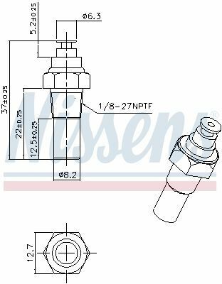 Датчик температури води lanos, leganza, nubira, chevrolet captiva, opel antara