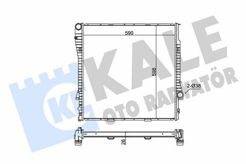 KALE BMW Радиатор охлаждения X5 E53 3.0d/3.0i