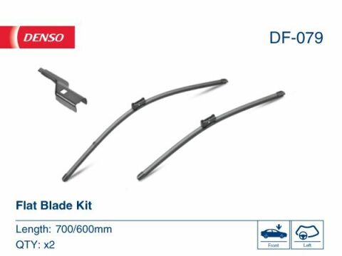 Комплект стеклоочистителей flat blade kit