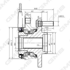 Підшипник маточини перед. yaris 1.2/1.5 13- toyota