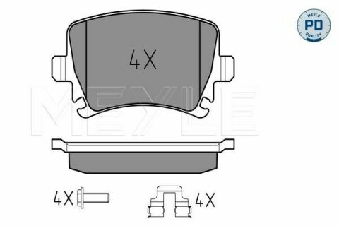 Колодки гальмівні (задні) VW Caddy 04- (Platinum)