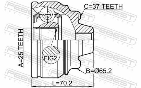 ШРКШ (ШРУС) внешний 25x65.2x37 BMW 5 (F10) 530 d xDrive 11-16