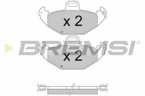 Тормозные колодки зад. Laguna I 93-01 (brembo) (126x63x14,5)