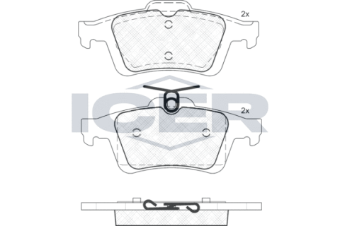 Тормозные колодки (задние) Ford Connect 13-/Kuga/C-Max 08-/Focus/Mazda 3/5/Volvo C30/S40/V50 03-/V40