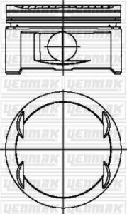 Поршень с кольцами і пальцем opel omega b 2.6 (размер отв. 83.2 / std) (y 26 se)