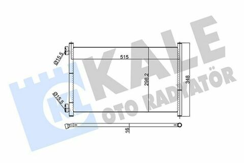 KALE FIAT Радиатор кондиционера Punto 1.3/1.9JTD 99-