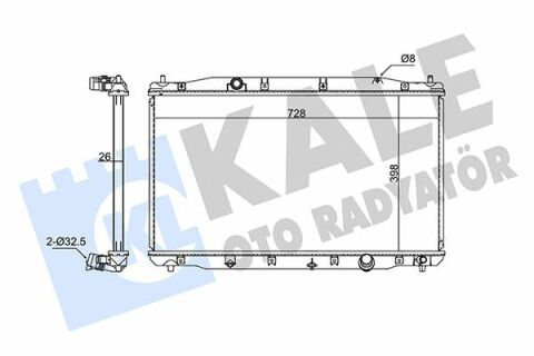 KALE HONDA Радиатор охлаждения CR-V III 2.2CTDi 07-