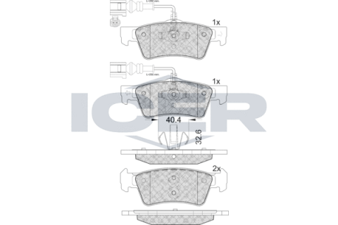 Колодки тормозные (задние) VW Touareg 02-10 (+датчики)