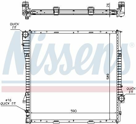 Радиатор BMW X5 E53(00-)X5 3.0d(+)[OE 1710.7.544.668]