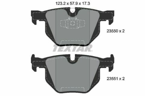 Колодки гальмівні (задні) BMW 3 (E90-E93) 04- (Ate-Teves) Q+