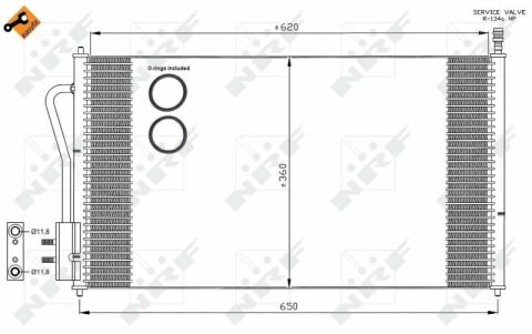 Радіатор кондиціонера Ford Focus 1.4-2.0 98-05