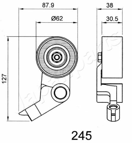 JAPANPARTS TOYOTA Натяжний ролик ГРМ Avensis,Corolla 2.0D-4D 99-