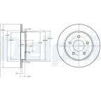 Диск гальмівний задній Scorpio 252X10 FORD