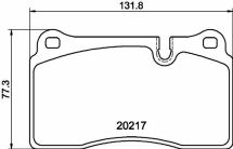 Тормозные колодки перед.RANGE ROVER III/RANGE ROVER SPORT 2.7D-4.4 05-13
