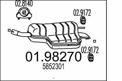 Глушитель Opel Astra H 04-14