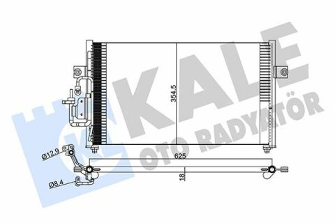 KALE HYUNDAI Радиатор кондиционера Coupe,Lantra II 95-
