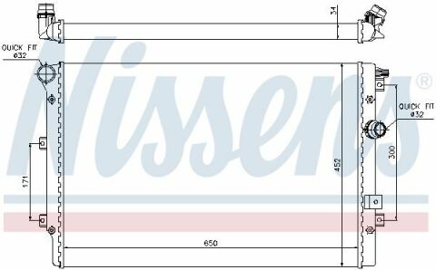 Радиатор SEAT ALHAMBRA(10-)1.4 TSI(+)[OE 5N0.121.253 F]