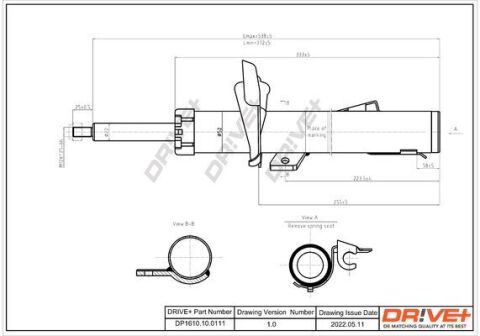 Амортизатор (передний) Ford Focus 03-(R) (Газ)