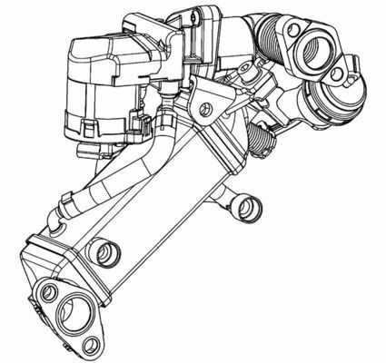 Радиатор рециркуляции ВГ BMW 1 (E81/E82/E87/E88)/3 (E90/E92)/5 (E60/E61)/X1 (E84) 2.0D 04-15 N47