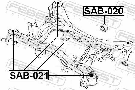 Сайлентблок задньої балки Impreza 00-12