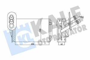 KALE VW Радиатор отопления Golf IV,Bora,Seat,Skoda Octavia 96-