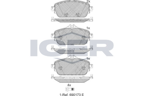 Колодки тормозные (передние) MB C-class (W205/S205/C205) 13-/E-class (W213/S213/C238) 16-