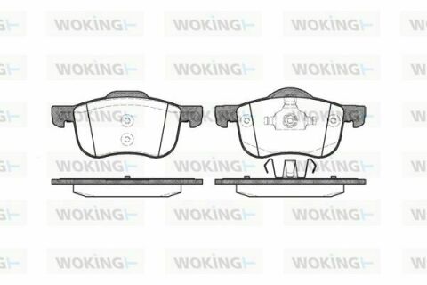 Тормозные колодки пер. Volvo S60/S80/V70/XC70 95-10 (ATE)