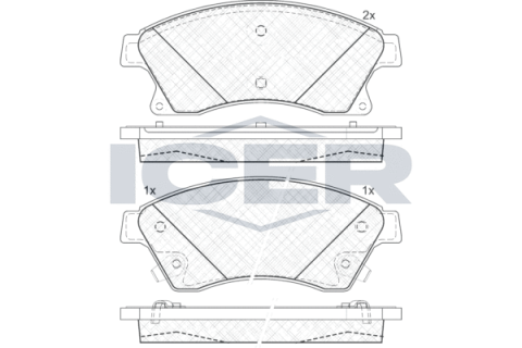 Колодки тормозные (передние) Chevrolet Aveo I/II 11-/Cruze/Opel Astra H/J 09-/Nissan Rogue 10-13