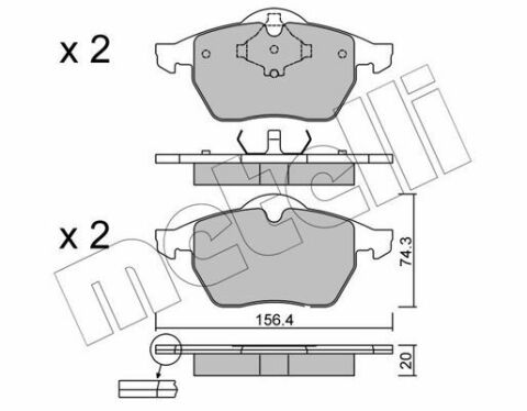 Колодки тормозные (передние) Audi A3/TT/Skoda Octavia 96-10/VW Golf/Passat B3/B4 91-06 (без датчика)